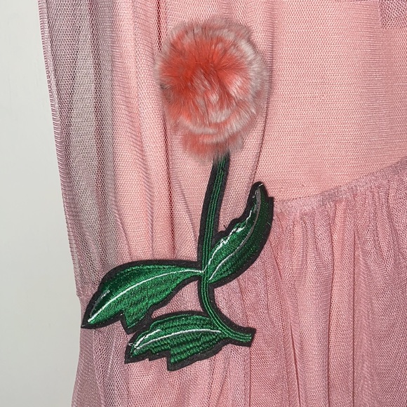 Pink dress with sheer overlay - Picture 3 of 5